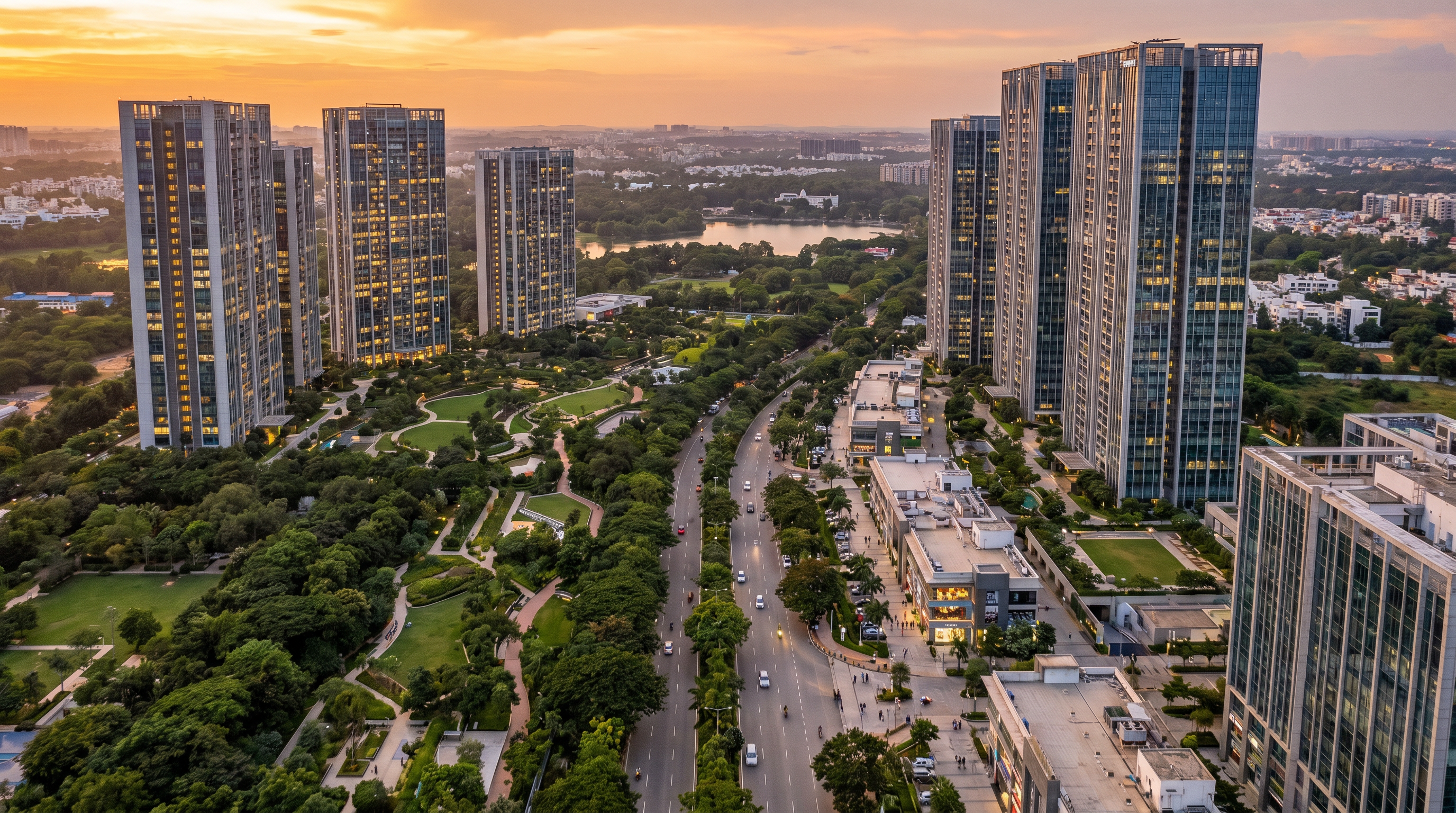 Sobha One World township master plan aerial view Hosakote North Bangalore